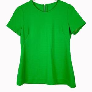 Vintage 70s Bright Green Short Sleeve Top Sz M
